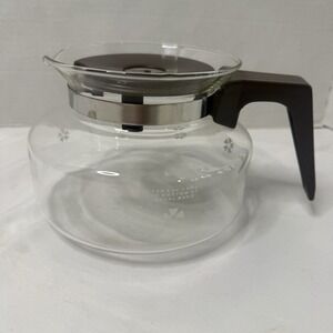 Vintage Mr Coffee Glass Replacement Under Cabinet Carafe 10 - 5oz Cup Pot Brown